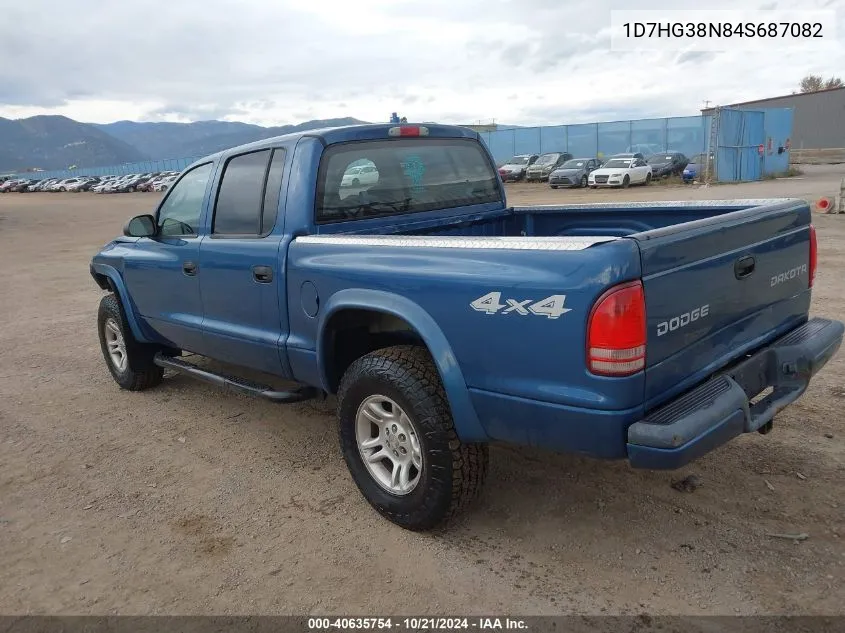 1D7HG38N84S687082 2004 Dodge Dakota Sport/Sxt