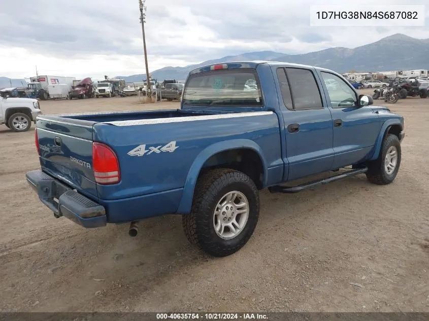 2004 Dodge Dakota Sport/Sxt VIN: 1D7HG38N84S687082 Lot: 40635754