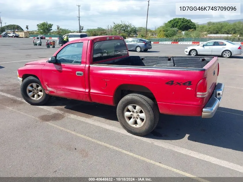 1D7GG46K74S709096 2004 Dodge Dakota Slt