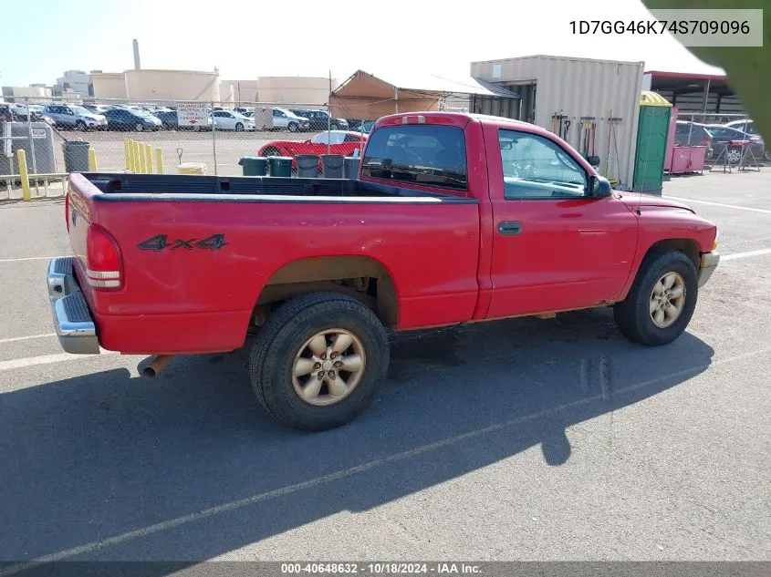 2004 Dodge Dakota Slt VIN: 1D7GG46K74S709096 Lot: 40648632