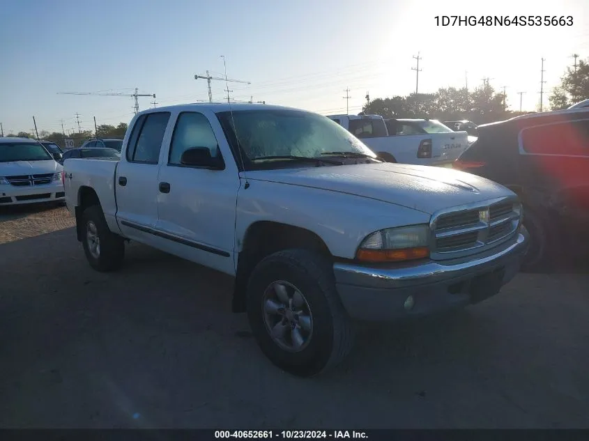 1D7HG48N64S535663 2004 Dodge Dakota Slt