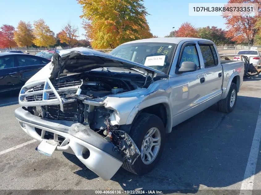 2004 Dodge Dakota Sport/Sxt VIN: 1D7HL38K84S733351 Lot: 40656136