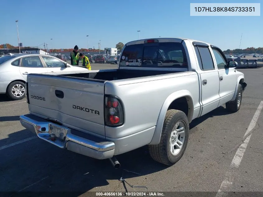 2004 Dodge Dakota Sport/Sxt VIN: 1D7HL38K84S733351 Lot: 40656136