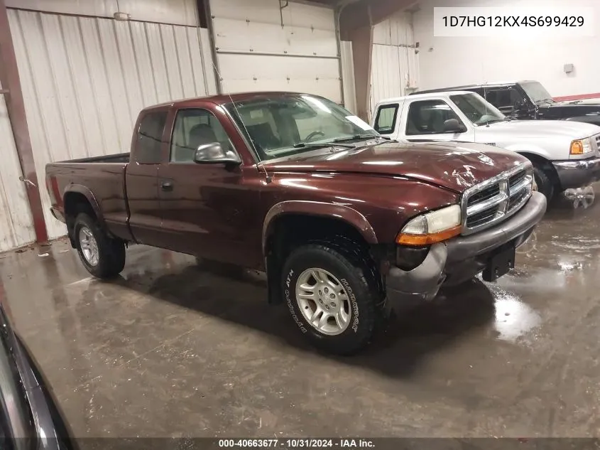 2004 Dodge Dakota VIN: 1D7HG12KX4S699429 Lot: 40663677