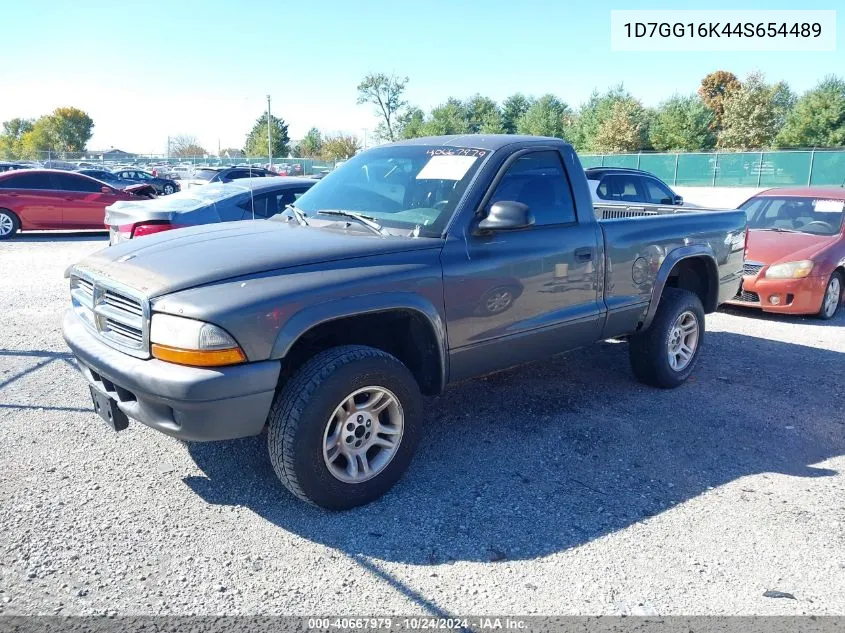 2004 Dodge Dakota VIN: 1D7GG16K44S654489 Lot: 40667979