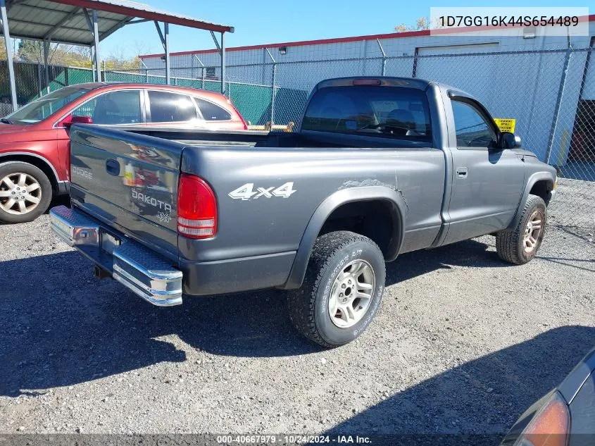 2004 Dodge Dakota VIN: 1D7GG16K44S654489 Lot: 40667979