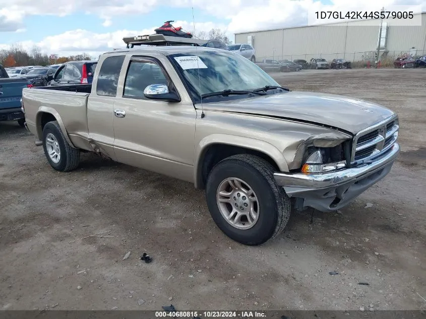 2004 Dodge Dakota Slt VIN: 1D7GL42K44S579005 Lot: 40680815