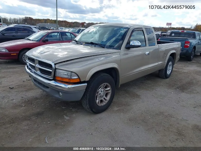 2004 Dodge Dakota Slt VIN: 1D7GL42K44S579005 Lot: 40680815