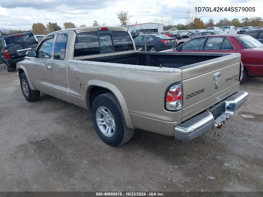 2004 Dodge Dakota Slt VIN: 1D7GL42K44S579005 Lot: 40680815