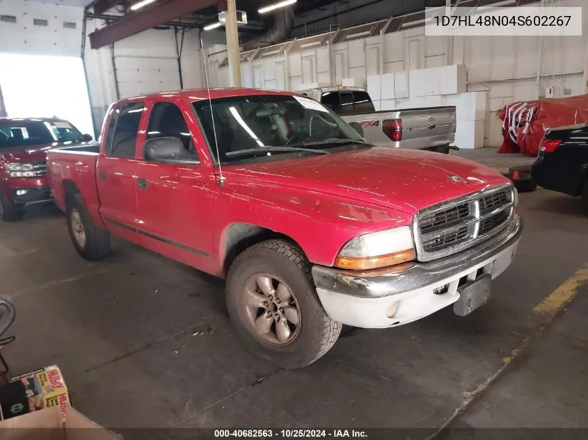 2004 Dodge Dakota Slt VIN: 1D7HL48N04S602267 Lot: 40682563