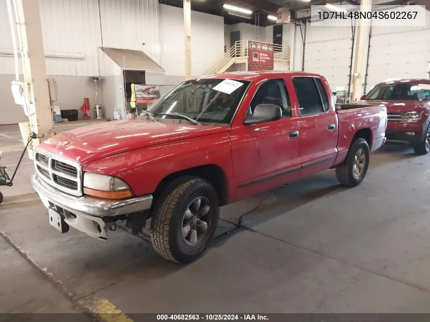 2004 Dodge Dakota Slt VIN: 1D7HL48N04S602267 Lot: 40682563