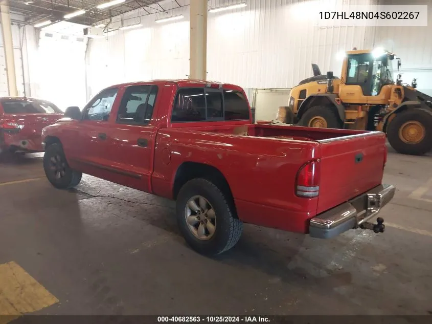 2004 Dodge Dakota Slt VIN: 1D7HL48N04S602267 Lot: 40682563