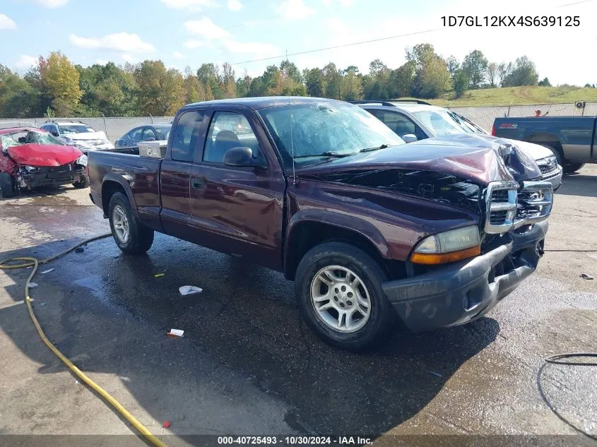 2004 Dodge Dakota VIN: 1D7GL12KX4S639125 Lot: 40725493