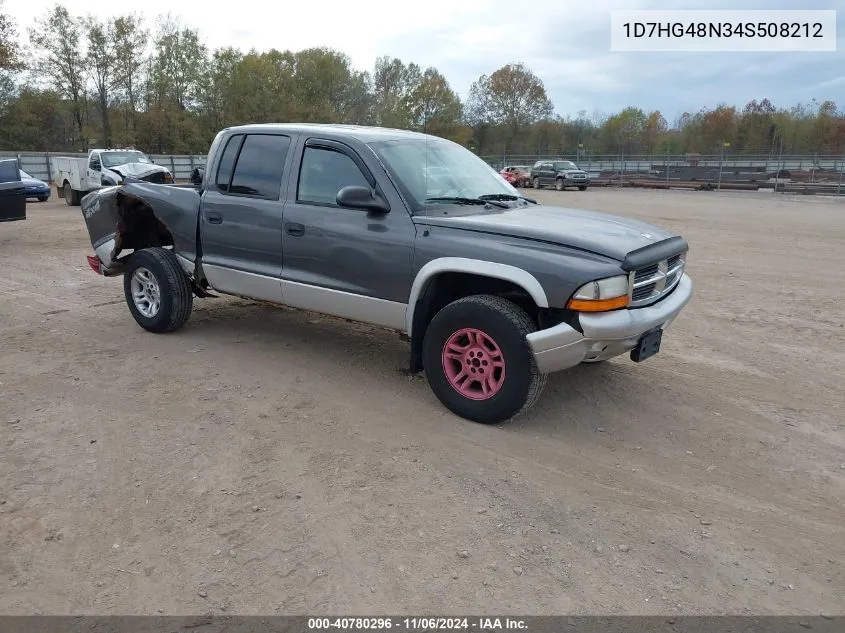 2004 Dodge Dakota Slt VIN: 1D7HG48N34S508212 Lot: 40780296