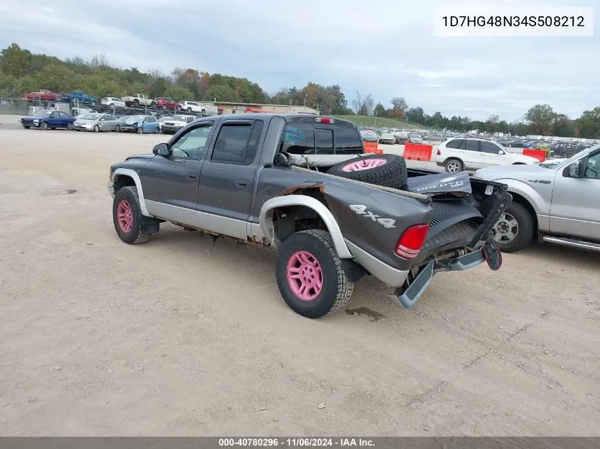 2004 Dodge Dakota Slt VIN: 1D7HG48N34S508212 Lot: 40780296