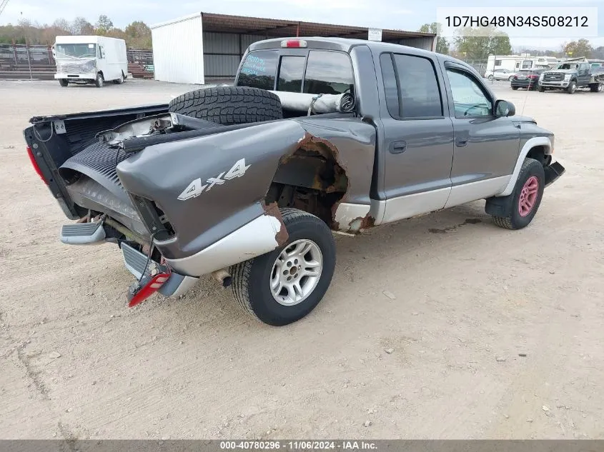 2004 Dodge Dakota Slt VIN: 1D7HG48N34S508212 Lot: 40780296