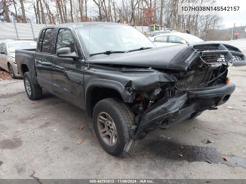 2004 Dodge Dakota Sport/Sxt VIN: 1D7HG38N14S542157 Lot: 40783813