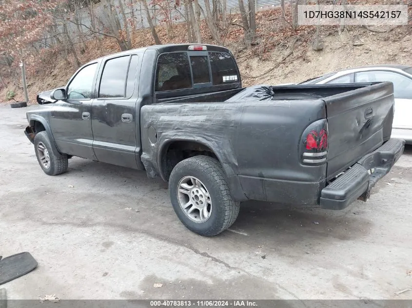 2004 Dodge Dakota Sport/Sxt VIN: 1D7HG38N14S542157 Lot: 40783813