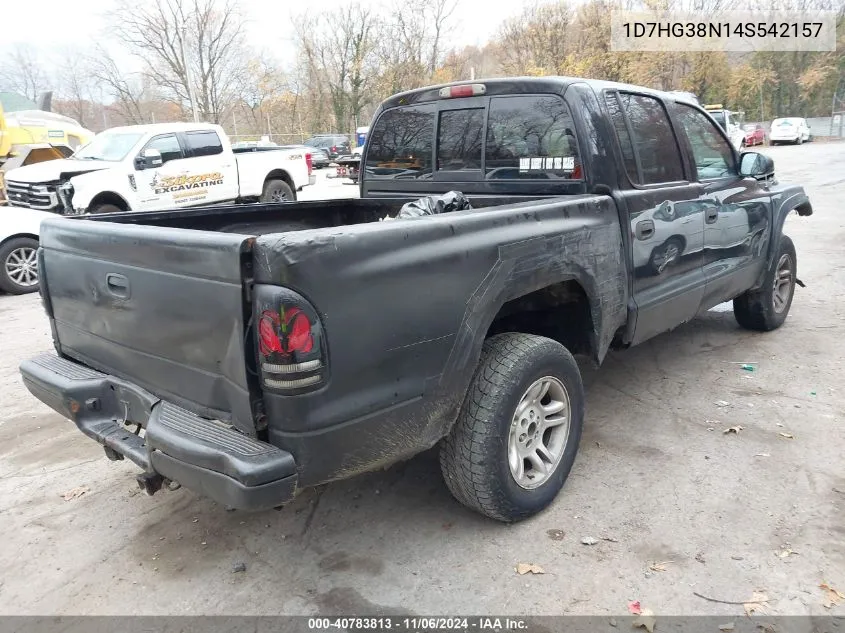 2004 Dodge Dakota Sport/Sxt VIN: 1D7HG38N14S542157 Lot: 40783813