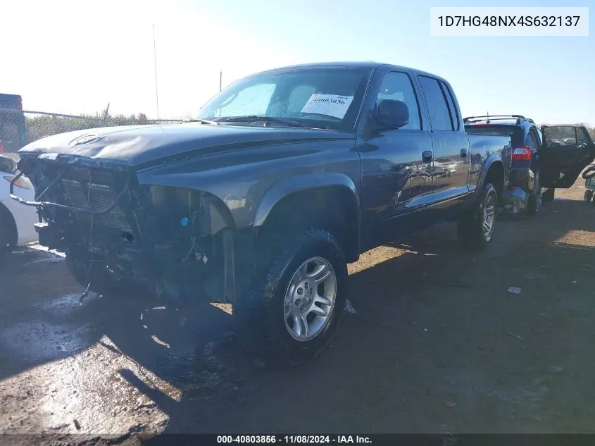 2004 Dodge Dakota Slt VIN: 1D7HG48NX4S632137 Lot: 40803856