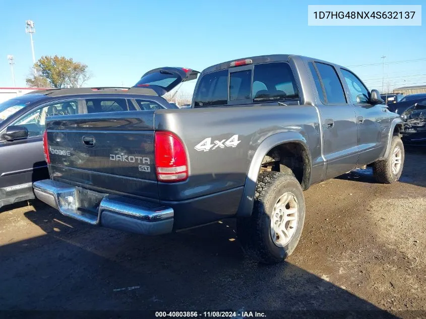 2004 Dodge Dakota Slt VIN: 1D7HG48NX4S632137 Lot: 40803856