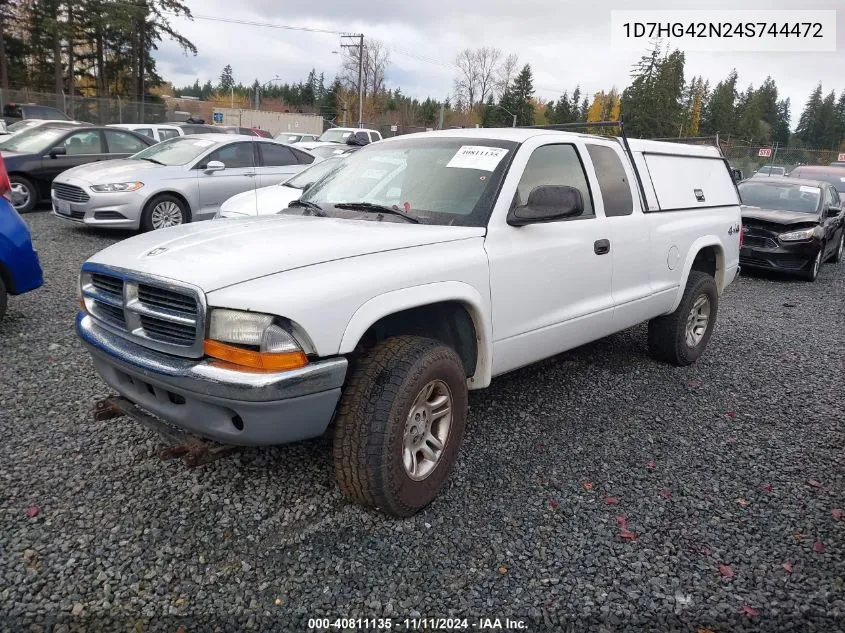 2004 Dodge Dakota Slt VIN: 1D7HG42N24S744472 Lot: 40811135