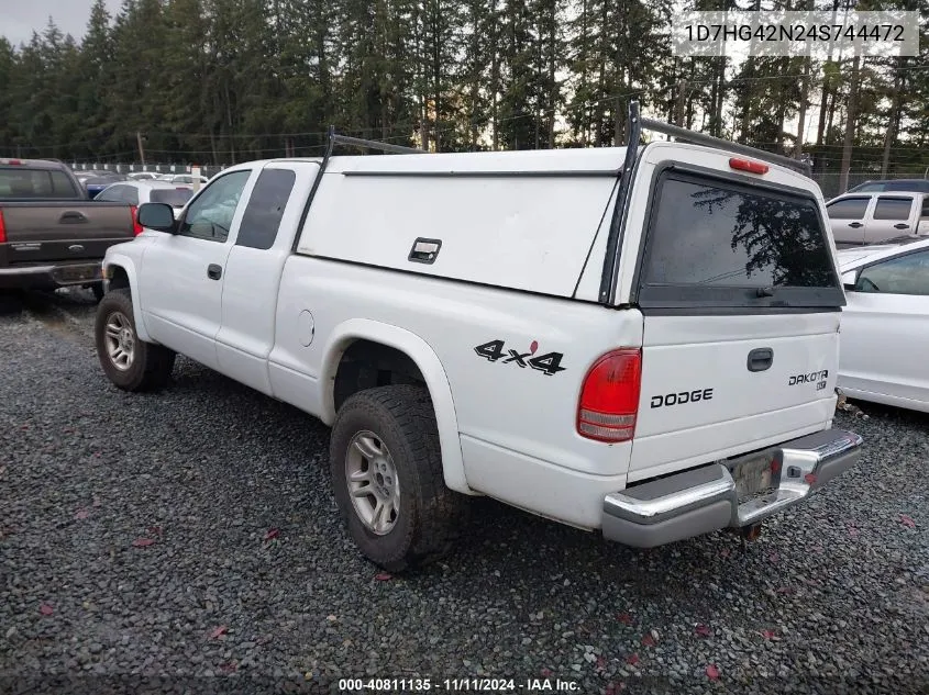 2004 Dodge Dakota Slt VIN: 1D7HG42N24S744472 Lot: 40811135