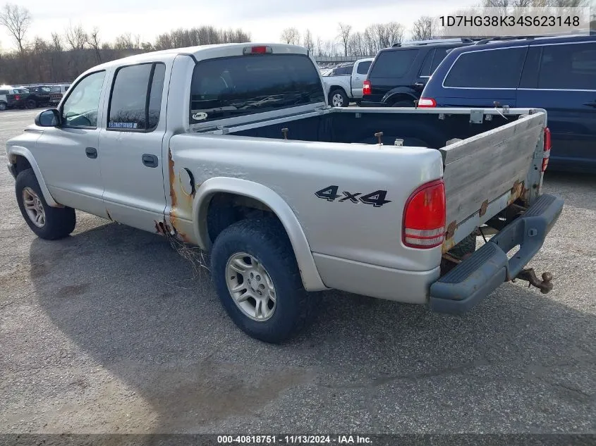 2004 Dodge Dakota Sport/Sxt VIN: 1D7HG38K34S623148 Lot: 40818751