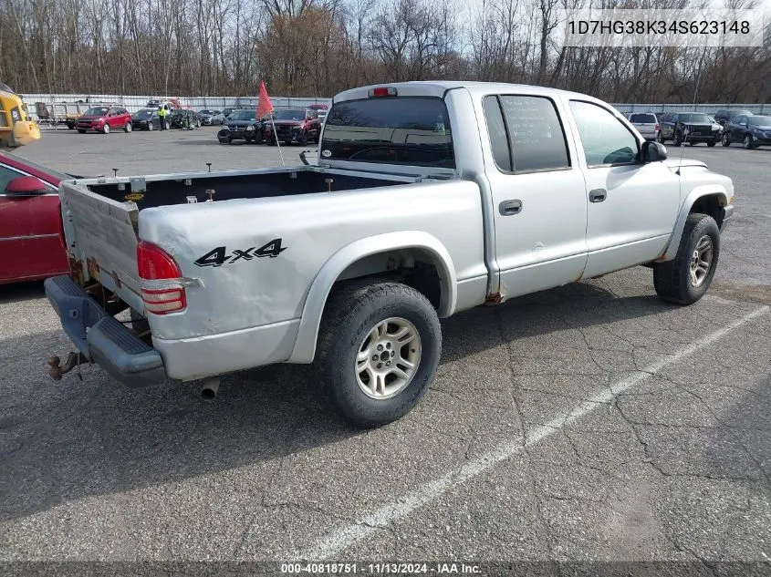 2004 Dodge Dakota Sport/Sxt VIN: 1D7HG38K34S623148 Lot: 40818751