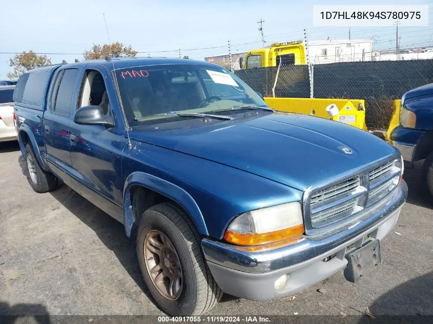 2004 Dodge Dakota Slt VIN: 1D7HL48K94S780975 Lot: 40917055