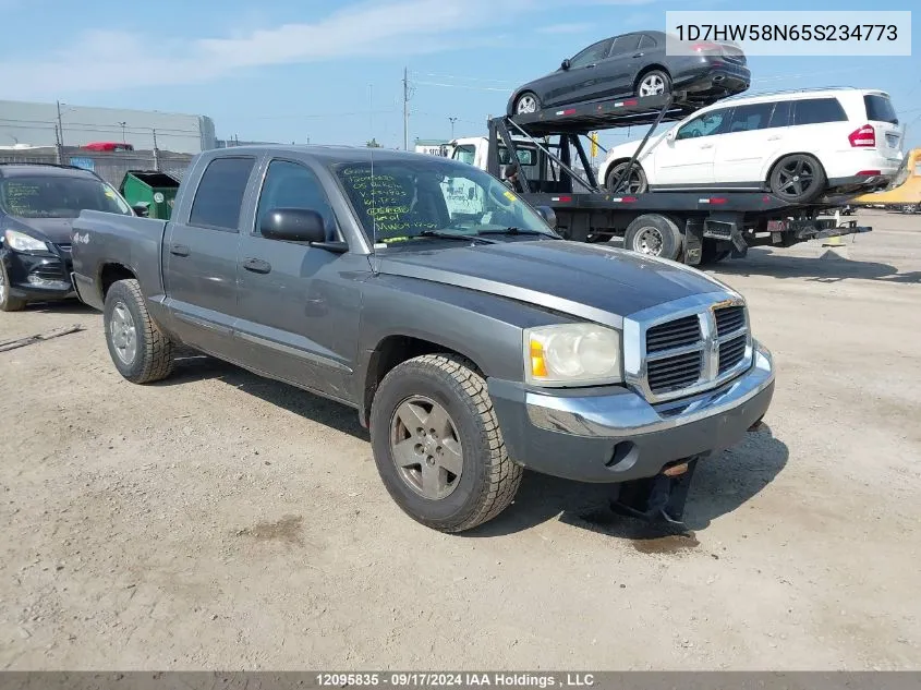 2005 Dodge Dakota Laramie VIN: 1D7HW58N65S234773 Lot: 12095835