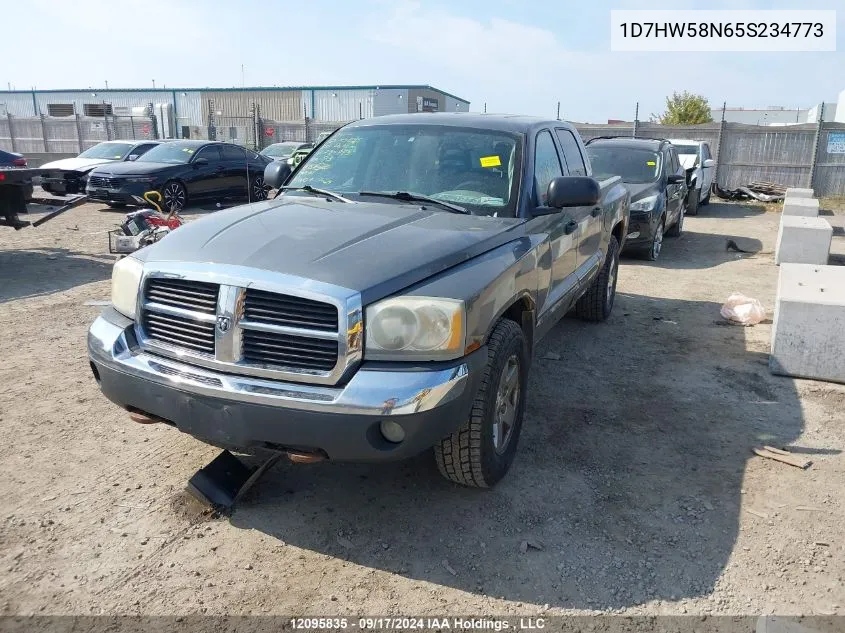 2005 Dodge Dakota Laramie VIN: 1D7HW58N65S234773 Lot: 12095835