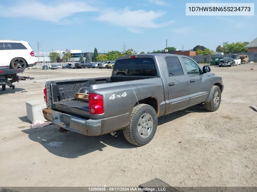 2005 Dodge Dakota Laramie VIN: 1D7HW58N65S234773 Lot: 12095835