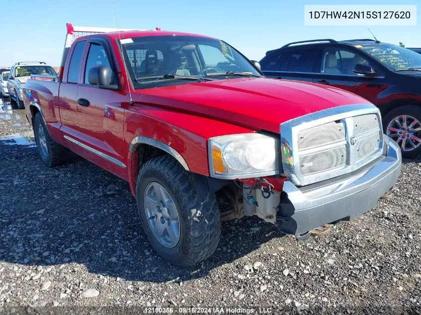 2005 Dodge Dakota Slt VIN: 1D7HW42N15S127620 Lot: 12100356