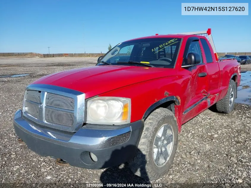 2005 Dodge Dakota Slt VIN: 1D7HW42N15S127620 Lot: 12100356