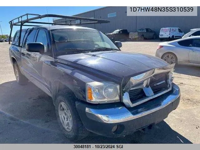 2005 Dodge Dakota Quad Slt VIN: 1D7HW48N35S310539 Lot: 30048181