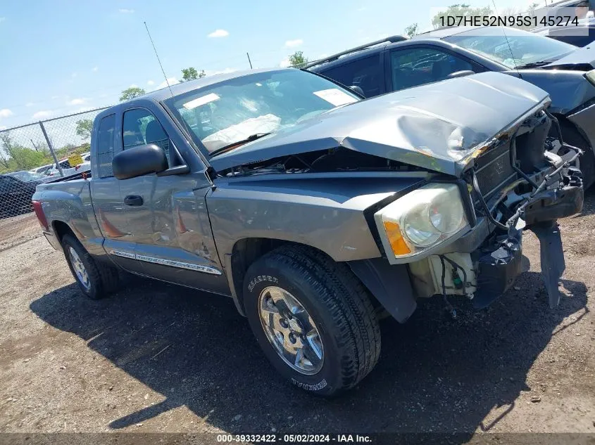 2005 Dodge Dakota Laramie VIN: 1D7HE52N95S145274 Lot: 39332422