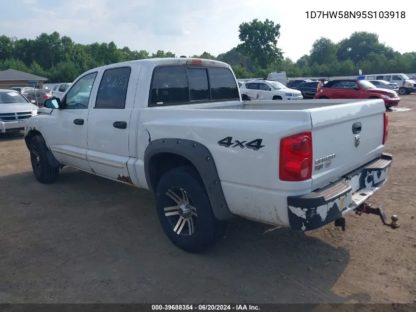 2005 Dodge Dakota Laramie VIN: 1D7HW58N95S103918 Lot: 39688354