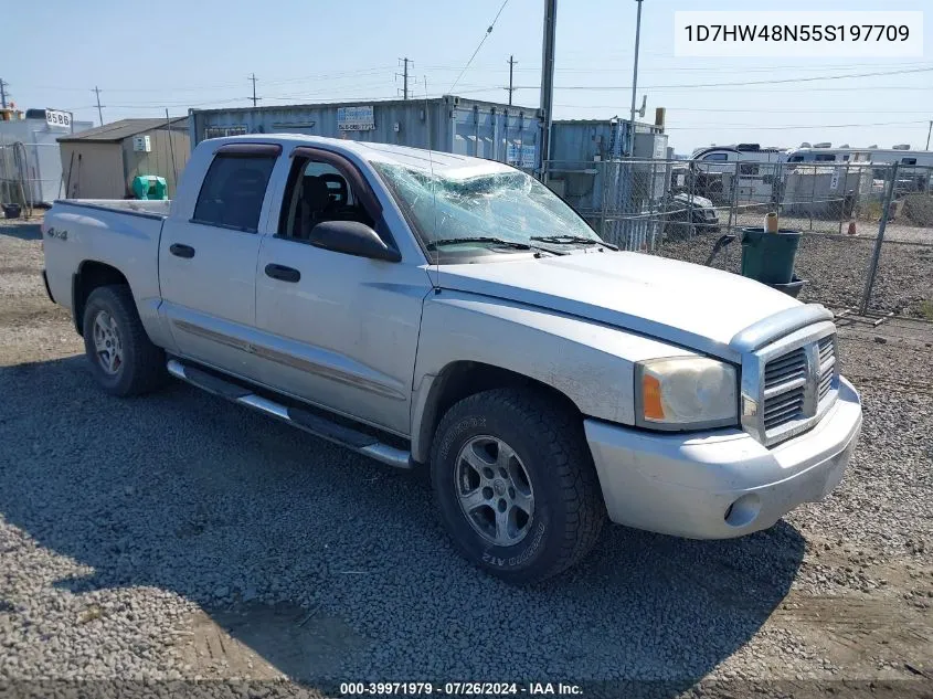 2005 Dodge Dakota Slt VIN: 1D7HW48N55S197709 Lot: 39971979