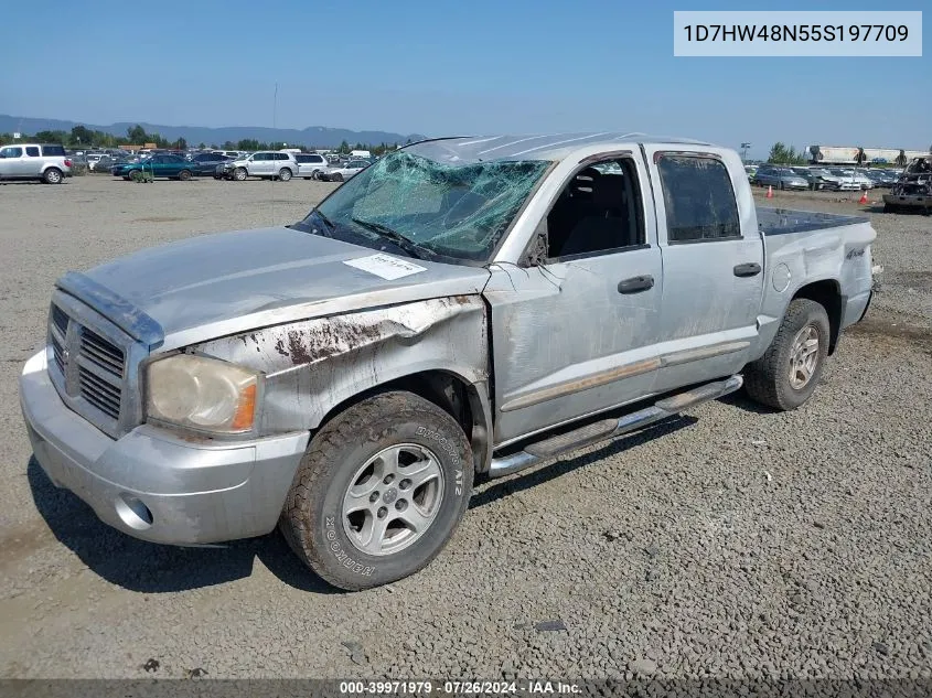 2005 Dodge Dakota Slt VIN: 1D7HW48N55S197709 Lot: 39971979