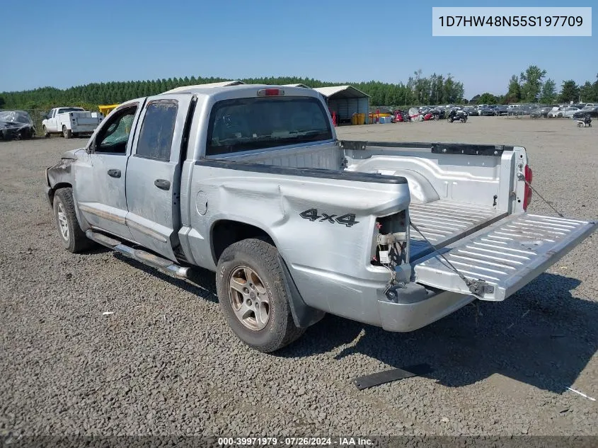 2005 Dodge Dakota Slt VIN: 1D7HW48N55S197709 Lot: 39971979