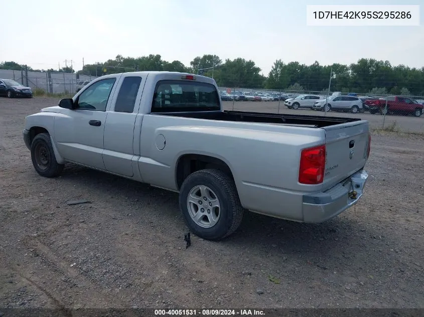 2005 Dodge Dakota Slt VIN: 1D7HE42K95S295286 Lot: 40051531