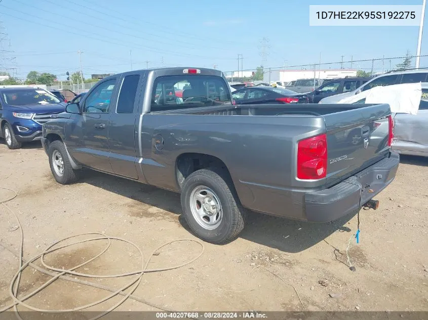 2005 Dodge Dakota St VIN: 1D7HE22K95S192275 Lot: 40207668