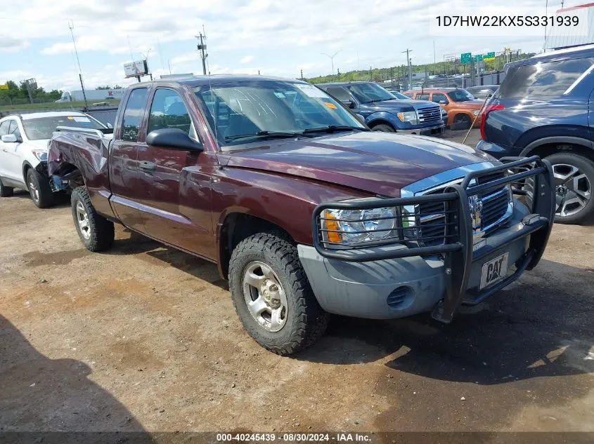 2005 Dodge Dakota St VIN: 1D7HW22KX5S331939 Lot: 40245439