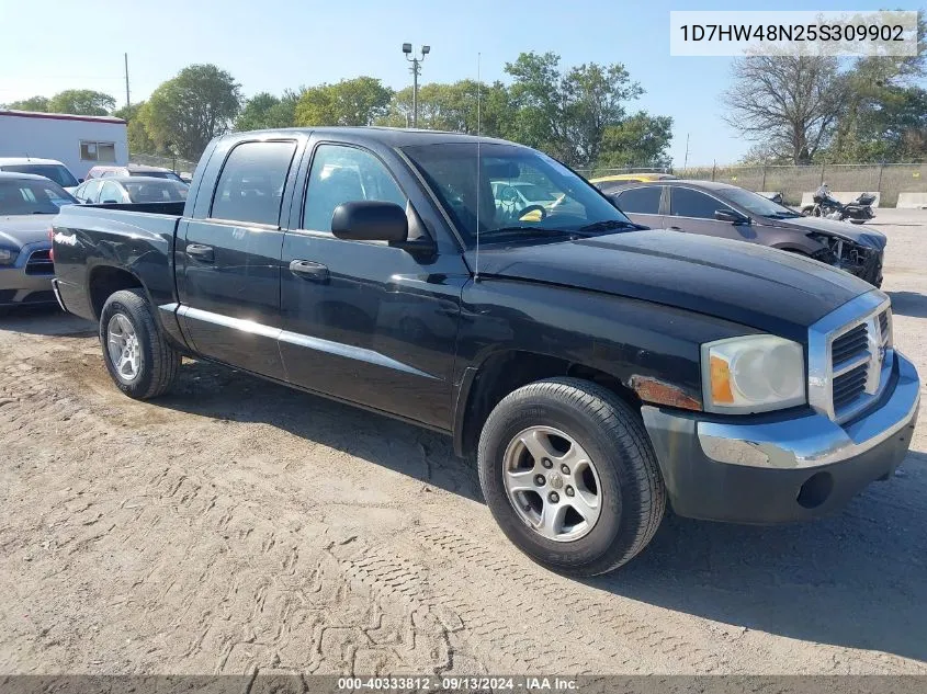 2005 Dodge Dakota Slt VIN: 1D7HW48N25S309902 Lot: 40333812