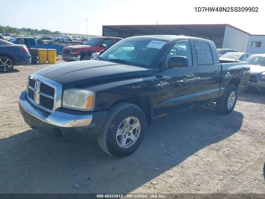 2005 Dodge Dakota Slt VIN: 1D7HW48N25S309902 Lot: 40333812