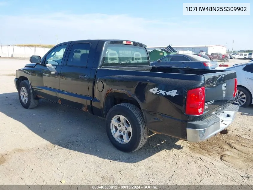 2005 Dodge Dakota Slt VIN: 1D7HW48N25S309902 Lot: 40333812