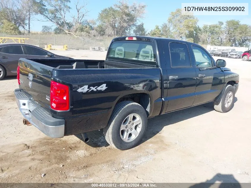 2005 Dodge Dakota Slt VIN: 1D7HW48N25S309902 Lot: 40333812