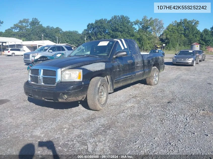 2005 Dodge Dakota Slt VIN: 1D7HE42K55S252242 Lot: 40365500