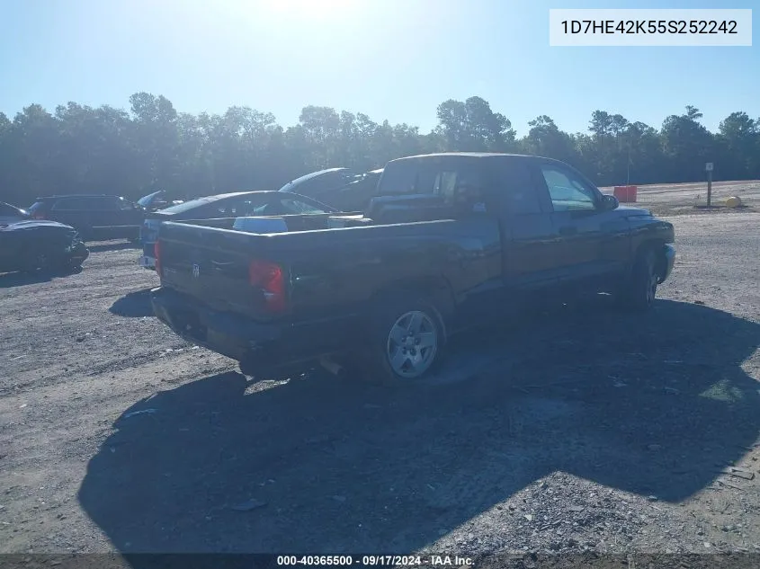 2005 Dodge Dakota Slt VIN: 1D7HE42K55S252242 Lot: 40365500